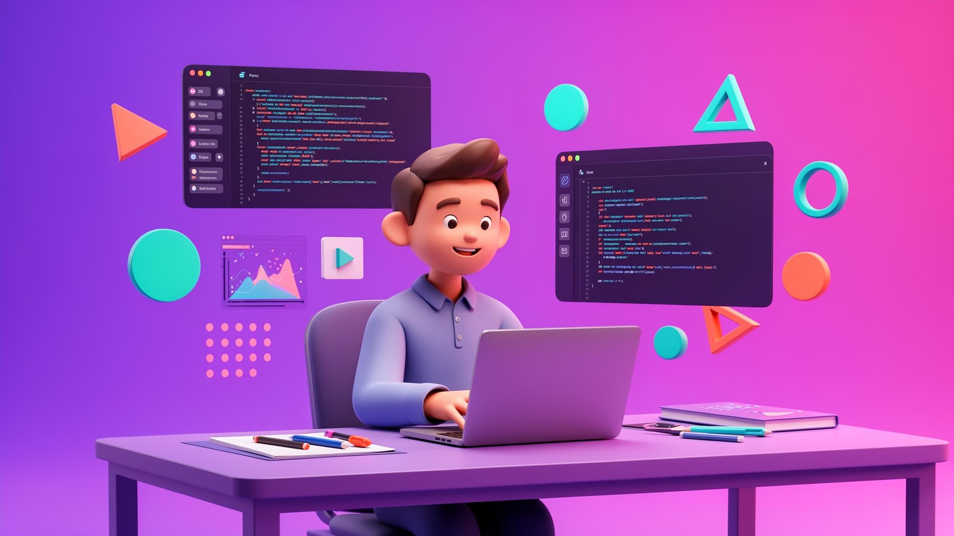 Web development illustration